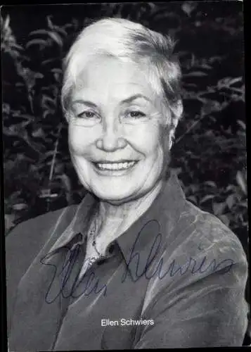 Ak Schauspielerin Ellen Schwiers, Portrait, Autogramm