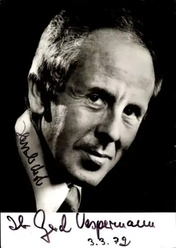 Ak Schauspieler Gerd Vespermann, Portrait, Autogramm