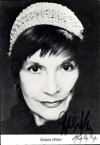 Ak Schauspielerin Gisela Uhlen, Portrait, Autogramm