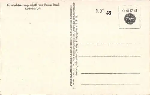 Ak Lülsfeld in Unterfranken, Luftbild vom Ort