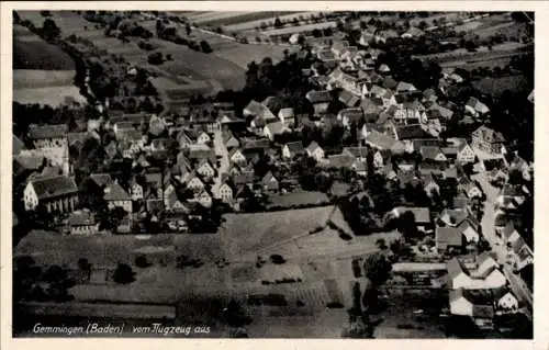 Ak Gemmingen in Baden, Fliegeraufnahme