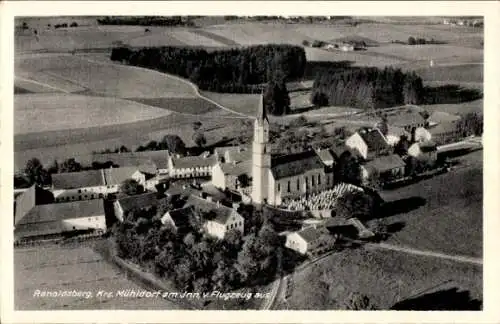 Ak Ranoldsberg Buchbach in Oberbayern, Fliegeraufnahme