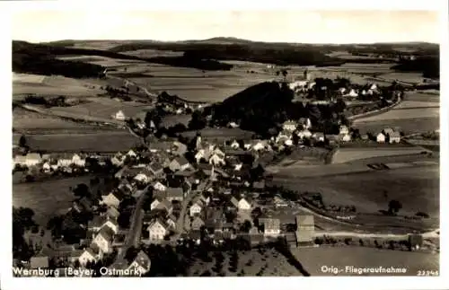 Ak Wernburg Bayerische Ostmark, Fliegeraufnahme