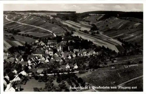 Ak Haberschlacht Brackenheim an der Zaber Württemberg, Fliegeraufnahme