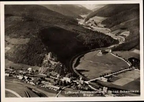 Ak Hammereisenbach Bregenbach Vöhrenbach im Schwarzwald Baden, Fliegeraufnahme, Gasthof zum Hammer