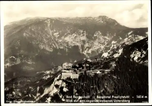 Ak Bad Reichenhall in Oberbayern, Fliegeraufnahme, Berghotel Predigtstuhl