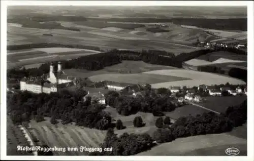 Ak Roggenburg Schwaben Bayern, Fliegeraufnahme, Kloster