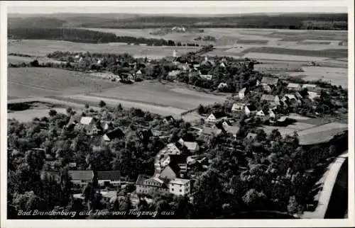 Ak Illertissen in Schwaben, Fliegeraufnahme, Kurhotel Bad Brandenburg