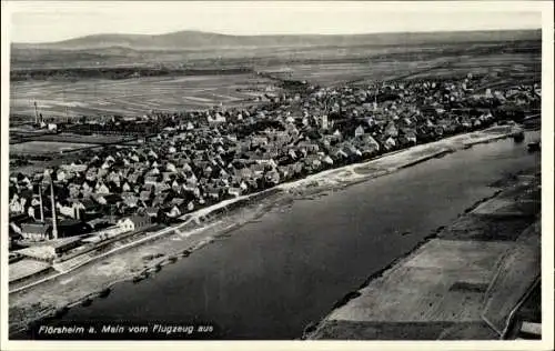 Ak Flörsheim am Main, Fliegeraufnahme