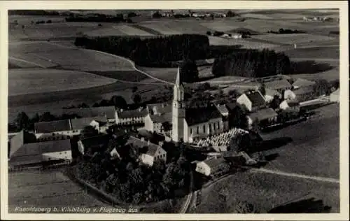 Ak Ranoldsberg Buchbach in Oberbayern, Fliegeraufnahme