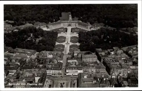 Ak Karlsruhe in Baden, Fliegeraufnahme