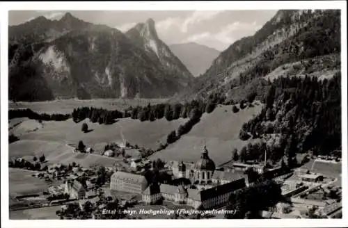 Ak Ettal Oberbayern, Fliegeraufnahme