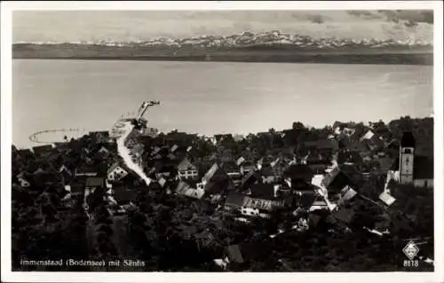 Ak Immenstaad am Bodensee, Fliegeraufnahme, Säntis