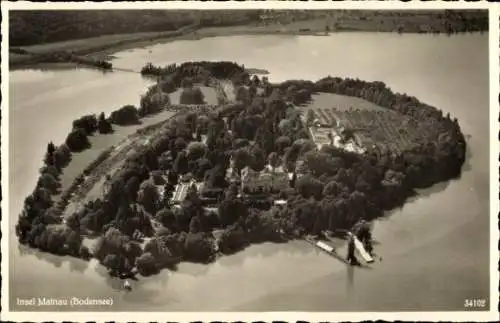 Ak Insel Mainau im Bodensee, Fliegeraufnahme