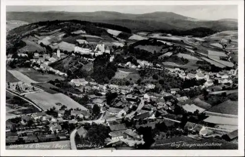 Ak Wörth an der Donau Oberpfalz Bayern, Fliegeraufnahme