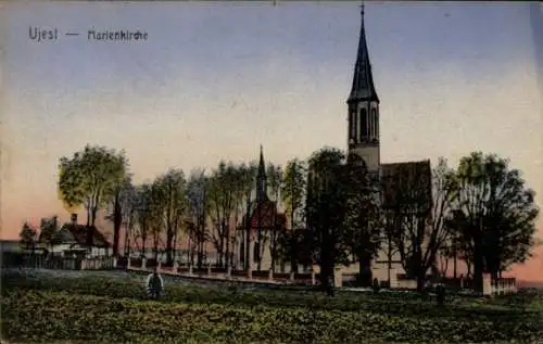 Ak Ujest Ujazd Kreis Groß Strehlitz Schlesien, Marienkirche