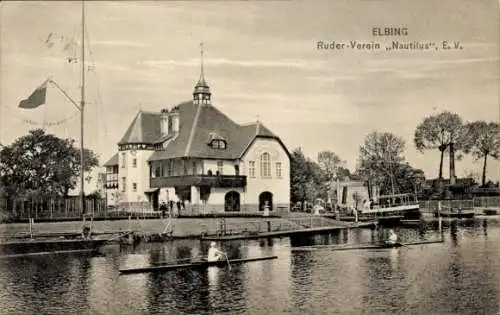 Ak Elbląg Elbing Westpreußen, Ruder Verein Nautilus E. V.