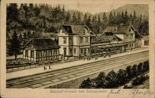 Ak Kirnach Sankt Georgen im Schwarzwald, Bahnhof