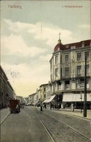 Ak Hamburg Harburg, 1. Wilstoferstraße, Geschäft Bernhard Meyer & Co.