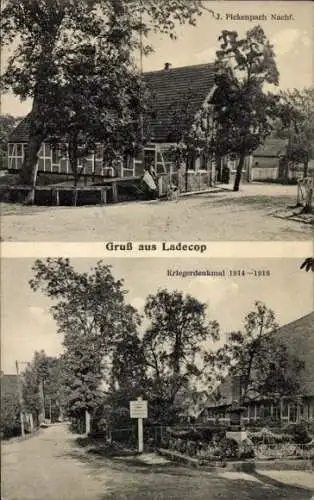 Ak Ladekop Jork im Alten Land, Kriegerdenkmal 1914-1918, J. Pickenpach Nachf.