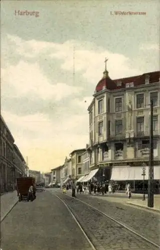 Ak Hamburg Harburg, 1. Wilstorferstraße, Geschäft Bernhard Meier & Co.