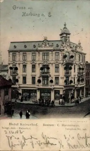 Ak Hamburg Harburg, Hotel Kaiserhof, Ecke Wilsdorfer Straße und Bremer Straße