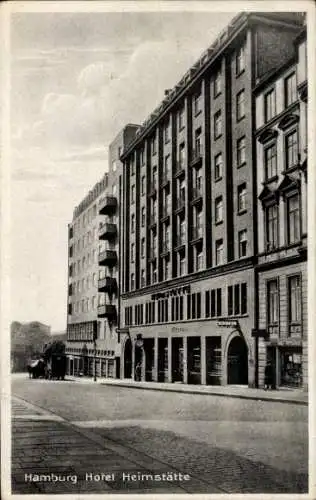 Ak Hamburg, Hotel Heimstätte, Nagelsweg 10/14