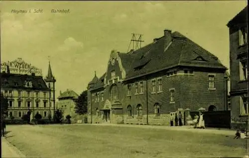 Ak Chojnów Haynau Schlesien, Bahnhof