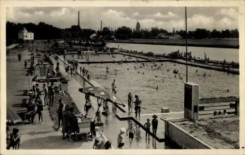 Ak České Budějovice Budweis Südböhmen, Freibad, Schwimmbad