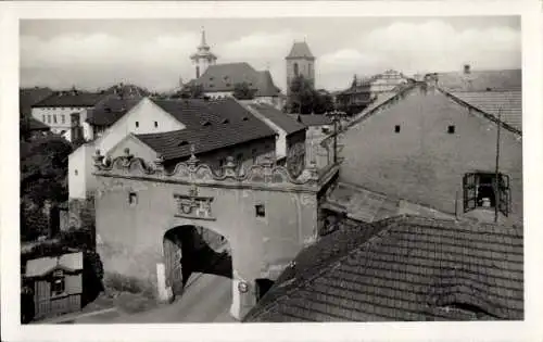 Ak Český Brod Böhmisch Brod Mittelböhmen, Teilansicht, Tor