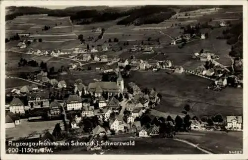 Ak Schonach im Schwarzwald, Fliegeraufnahme