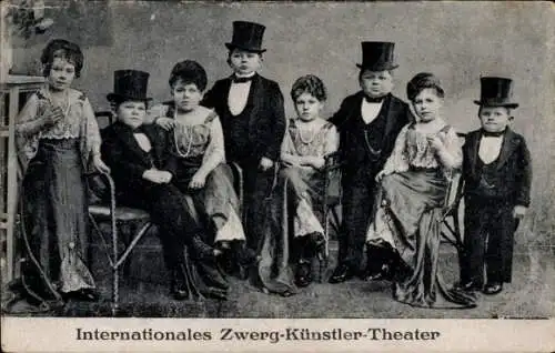 Ak Internationales Zwerg-Künstler Theater, Liliputaner