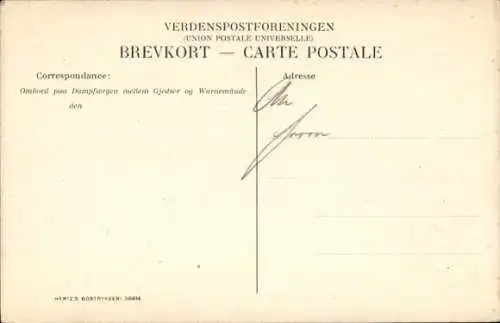 Ak Eisenbahnfähre, Dampffährschiff Prinsesse Alexandrine, Gjedser - Warnemünde