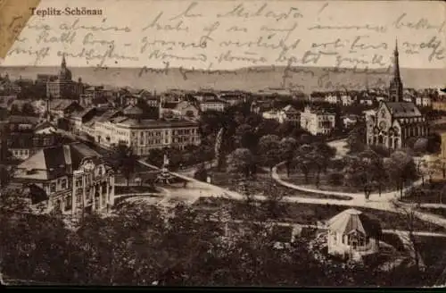 Ak Teplice Šanov Teplitz Schönau Region Aussig, Gesamtansicht