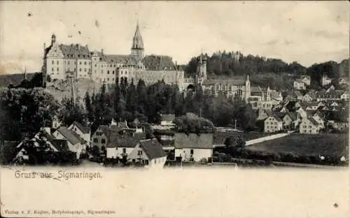 Ak Sigmaringen an der Donau, Gesamtansicht