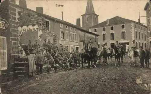 Ak Essey et Maizerais Meurthe et Moselle, Deutsche Soldaten, Ortskommandant, I. WK
