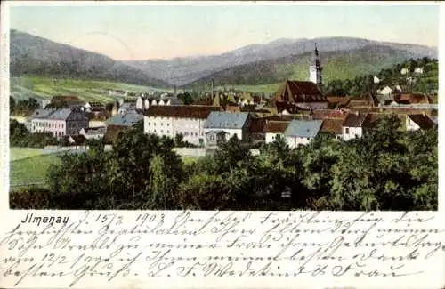 Ak Ilmenau in Thüringen, Panorama vom Ort