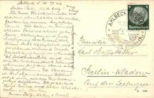 Ak Ostseebad Ahlbeck auf Usedom, Promenade, Strand, Seebrücke