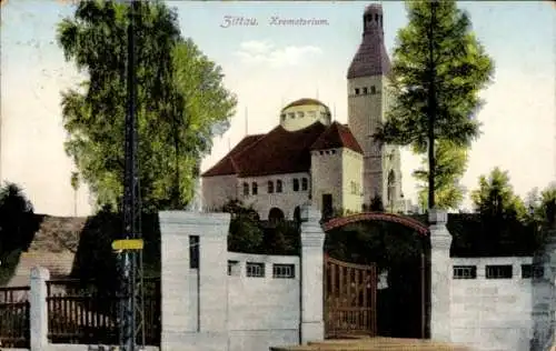 Ak Zittau in der Oberlausitz, Krematorium