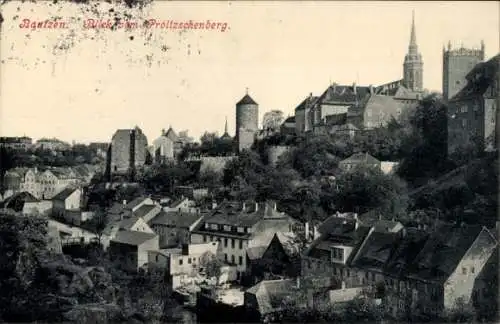 Ak Bautzen in der Oberlausitz, Blick vom Proitzschenberg