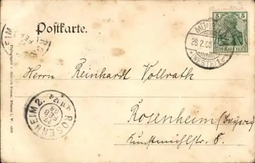 Ak Handorf Münster in Westfalen, Teilansicht, Kirche