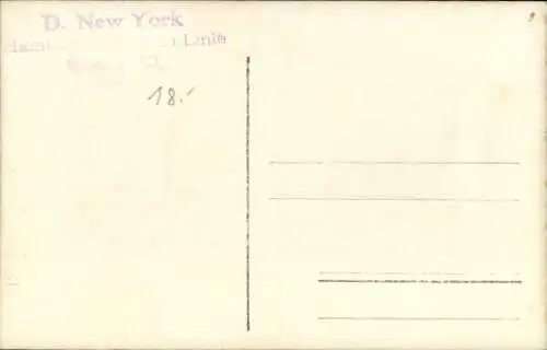 Foto Ak Dampfschiff New York, HAPAG, Halle II. Klasse, Innenansicht