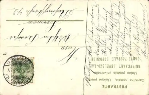 Litho Frau in bayrischer Tracht, Dirndl