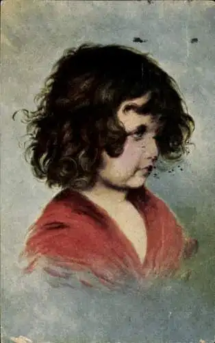 Künstler Ak Schachinger, Herzblättchen, Kinderportrait