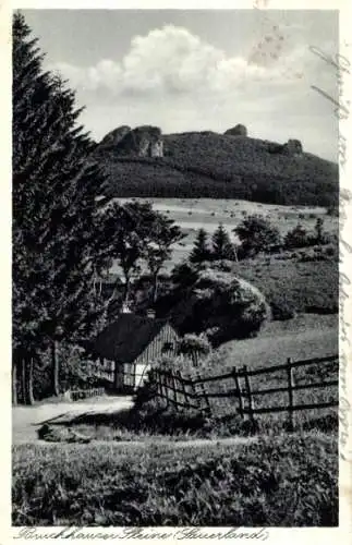 Ak Bruchhausen Olsberg im Sauerland, Weg ins Tal zum Ort