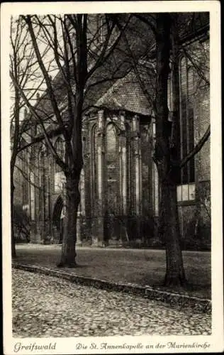 Ak Greifswald, St. Annenkapelle an der Marienkirche