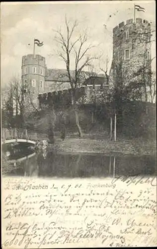 Ak Aachen, Frankenburg, Fahnen