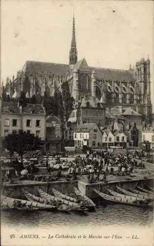 Ak Amiens Somme, Kathedrale, Marche sur l'Eau