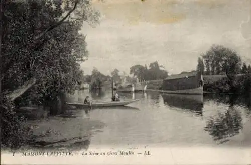 Ak Maisons Laffitte Yvelines, La Seine au vieux Moulin