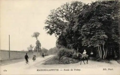 Ak Maisons Laffitte Yvelines, Route de Poissy